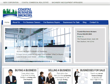 Tablet Screenshot of coastalbizbrokers.com